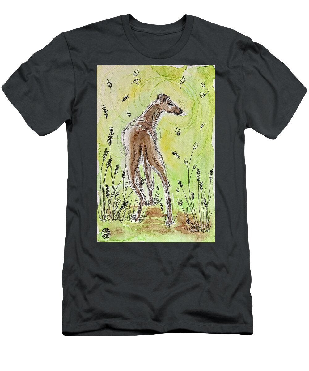 Whippet in Velociraptor Mode Zelda Tessadori T-Shirt