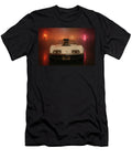 White Muscle Car Under Neon Lights Cathy Anderson T-Shirt