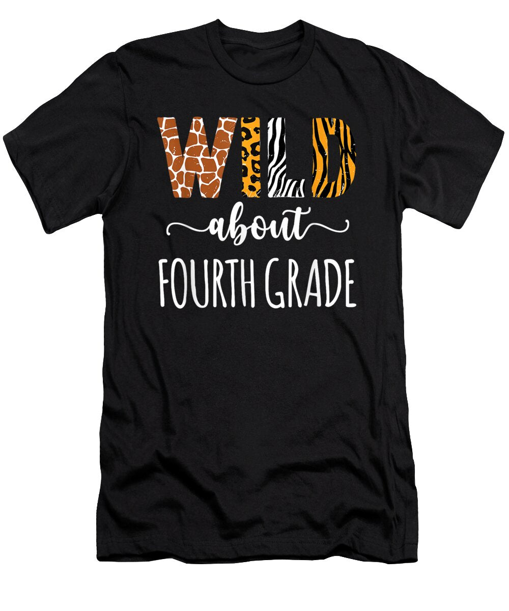 Wild About Fourth Grade Teacher Safari Animals Leopard Print Dhbubble T-Shirt