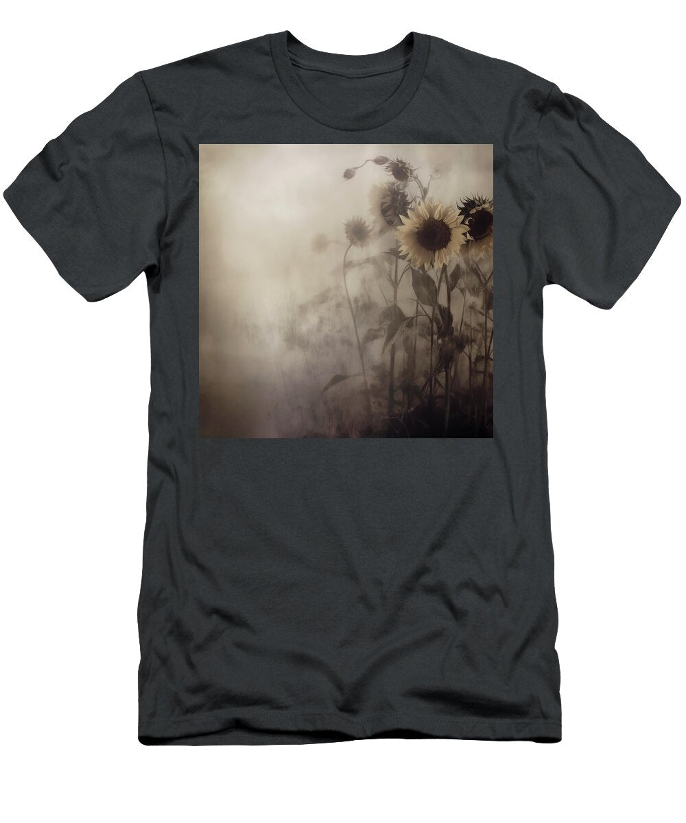 Wild Sunflowers in a Foggy Meadow Yo Pedro T-Shirt