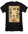 Wildlife of Madagascar Poster Vintage Animal Poster Lemur Chameleon Chart Amanda Hyde T-Shirt