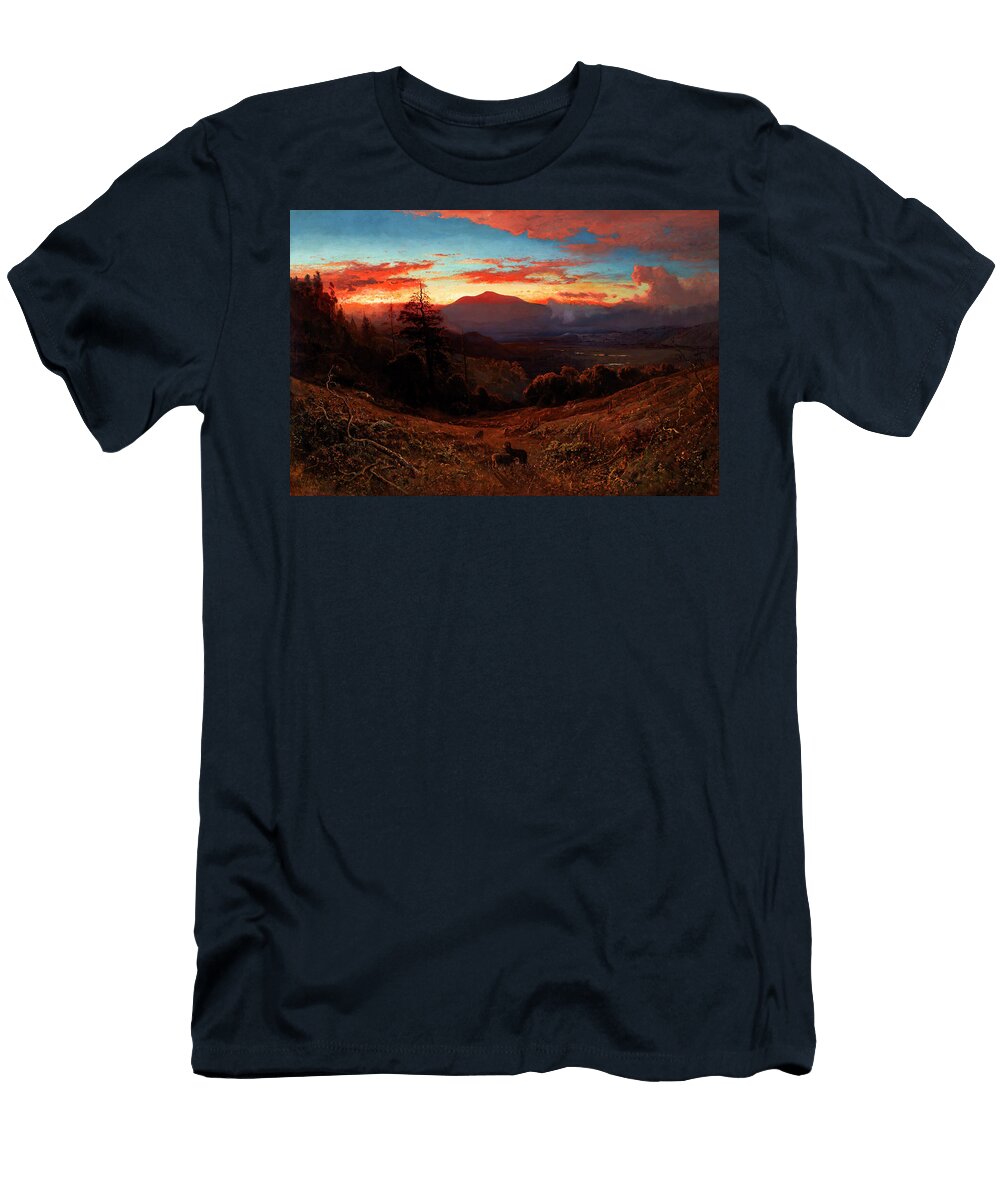William Keith Sunset on Mount Diablo Marin Sunset From 1877 William Keith T-Shirt