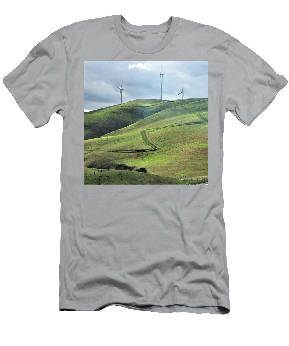 Wind Turbines on Top of the Hill Martha Sherman T-Shirt