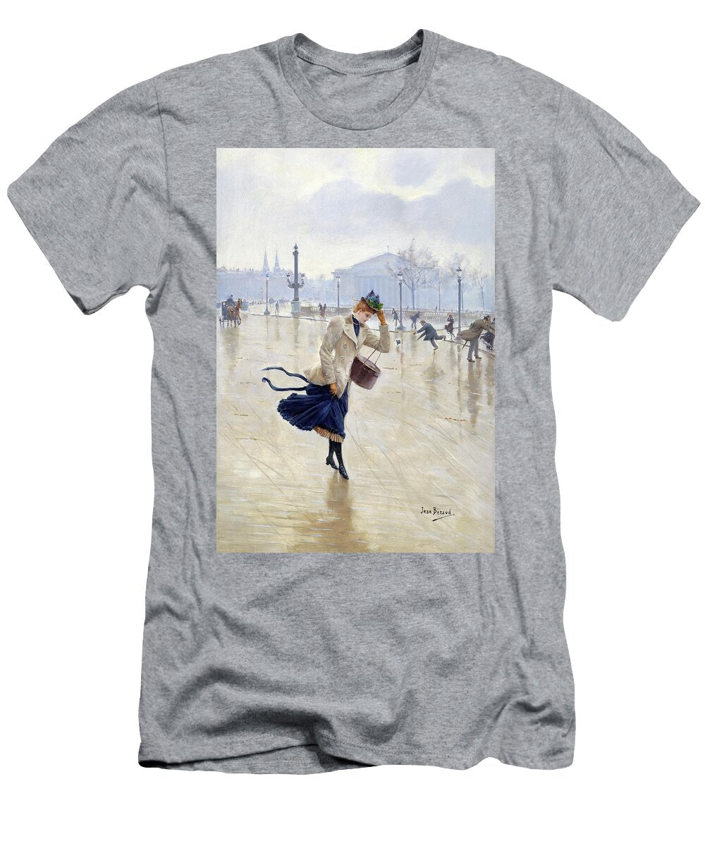 Windy Day Place De LA Concorde 1890 Jean Beraud T-Shirt