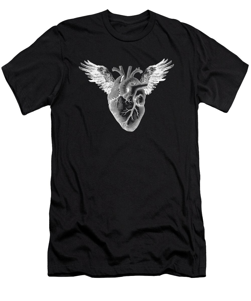Winged Heart in White Madame Memento T-Shirt