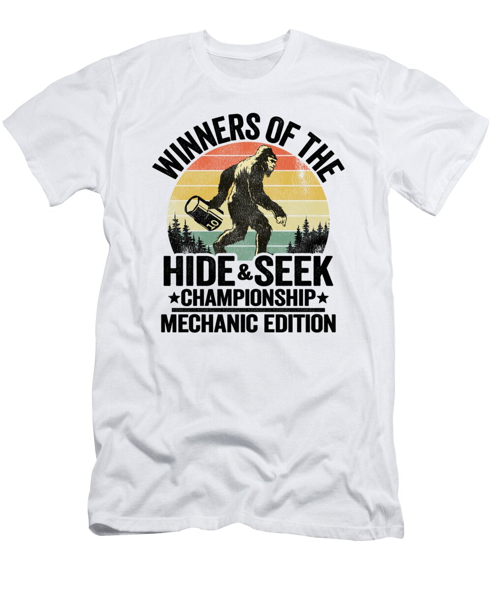 Winners of the Hide Seek Championship Funny Mechanic Lisa Stronzi T-Shirt