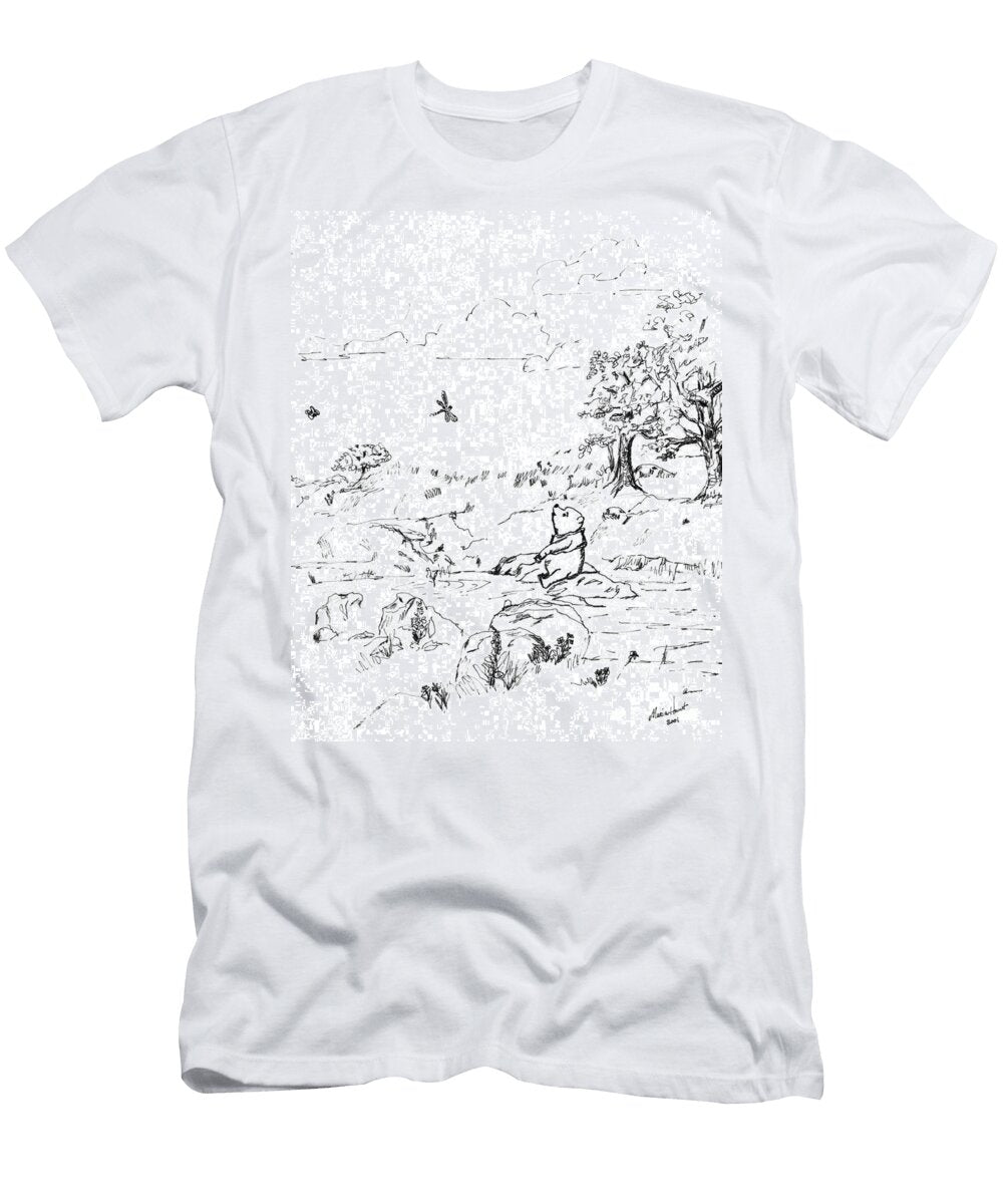 Winnie the Pooh By the Creek Maria Hunt T-Shirt