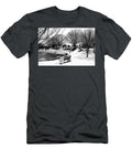 Winter At Argyle Lake in Babylon Village David Wood T-Shirt