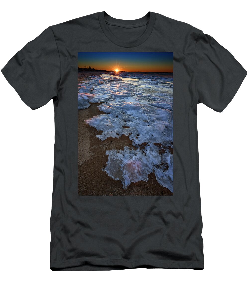 Winter Sunset on Fire Island Rick Berk T-Shirt