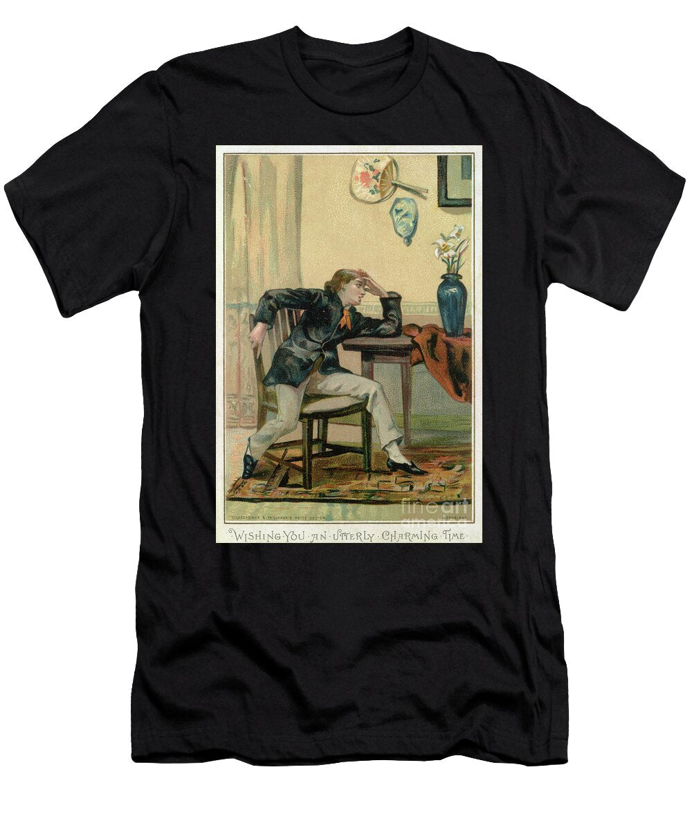 Wishing You an Utterly Charming Time Victorian Christmas Card Published By Hildesheimer and Faulkner London C1880 Albert Jnr Ludovici T-Shirt