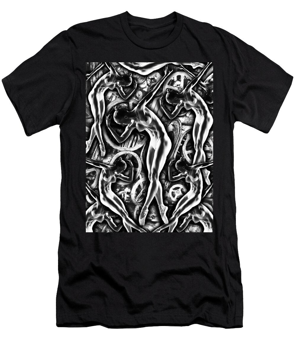 Woman and Machine Frieze 3 Tony Rubino T-Shirt