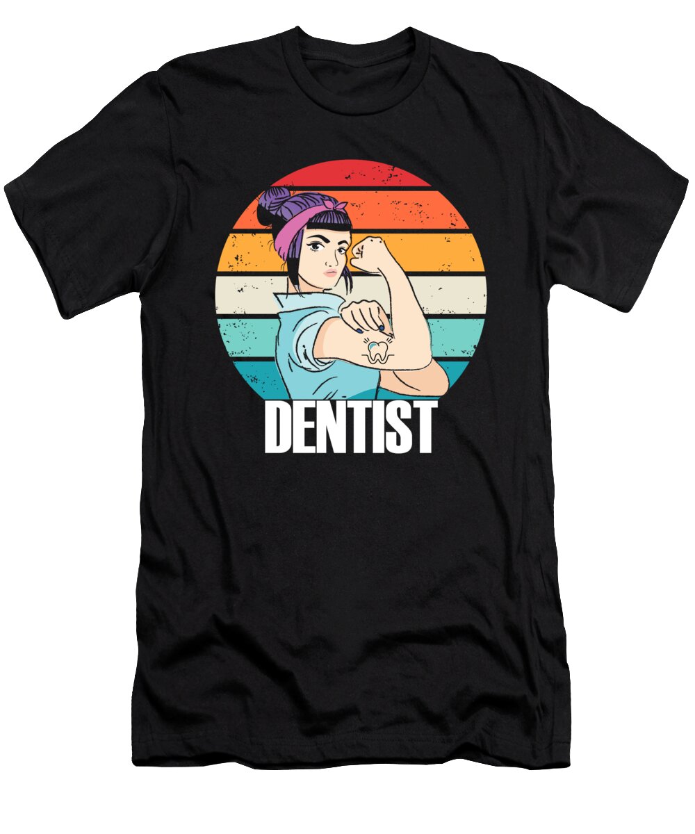 Woman Dentist Retro Dentistry Tooth Doctor Gift Thomas Larch T-Shirt