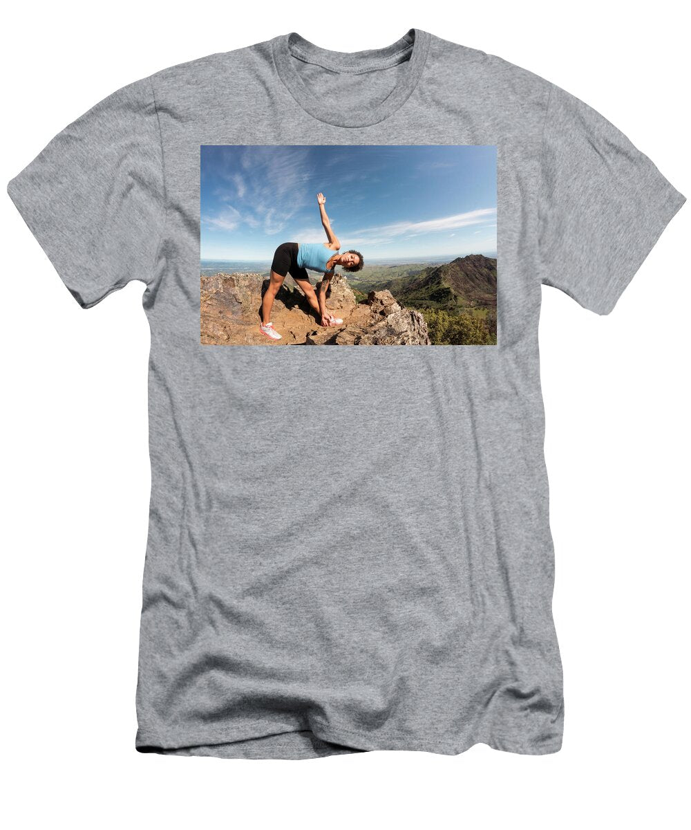 Woman Hiking Up Mt Dialbo Terry Schmidbauer T-Shirt