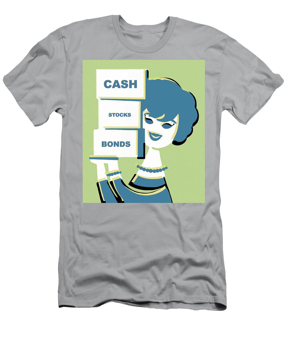 Woman Holding Investments Csa Images T-Shirt