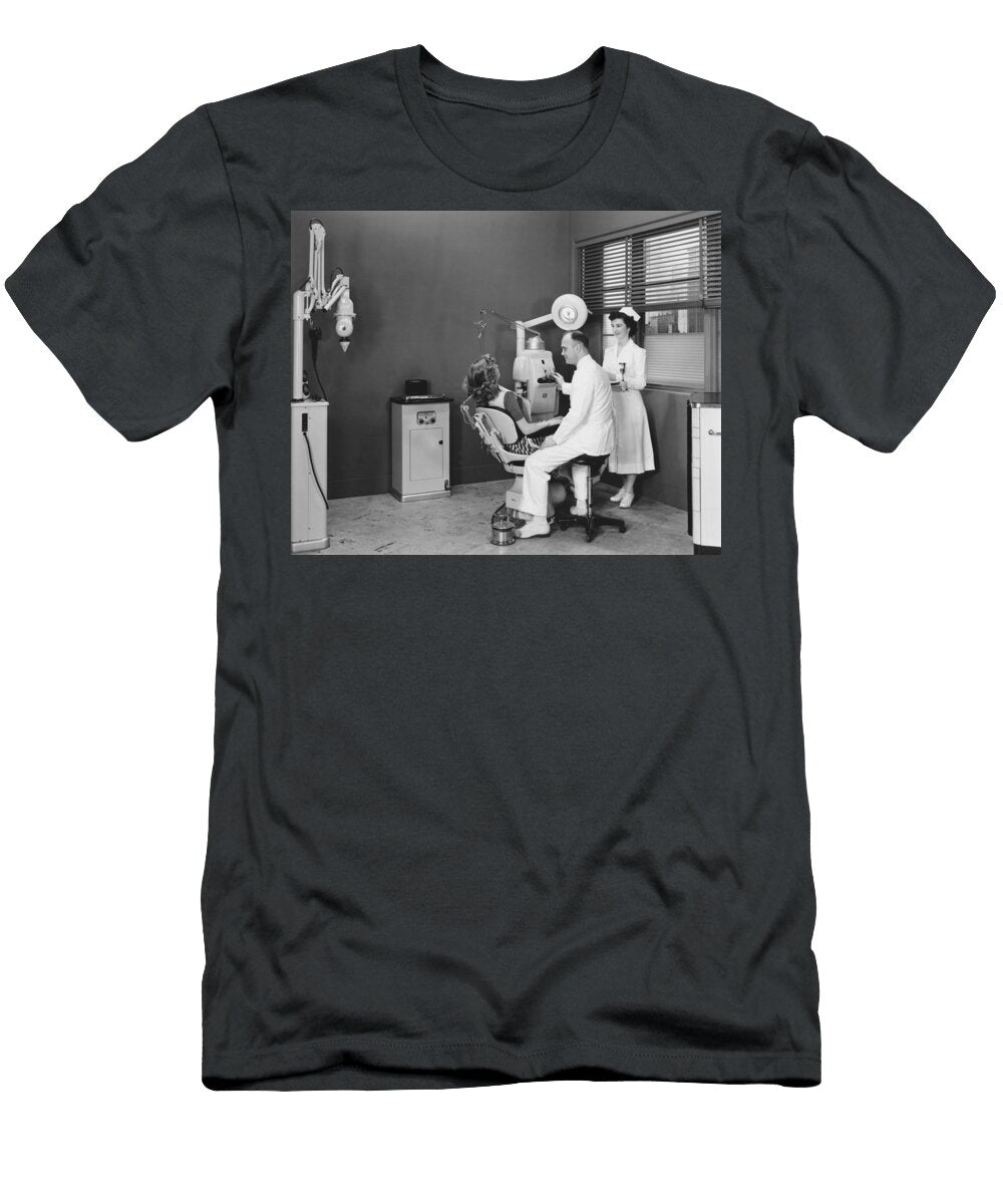 Woman in a Dentists Office Underwood Archives T-Shirt