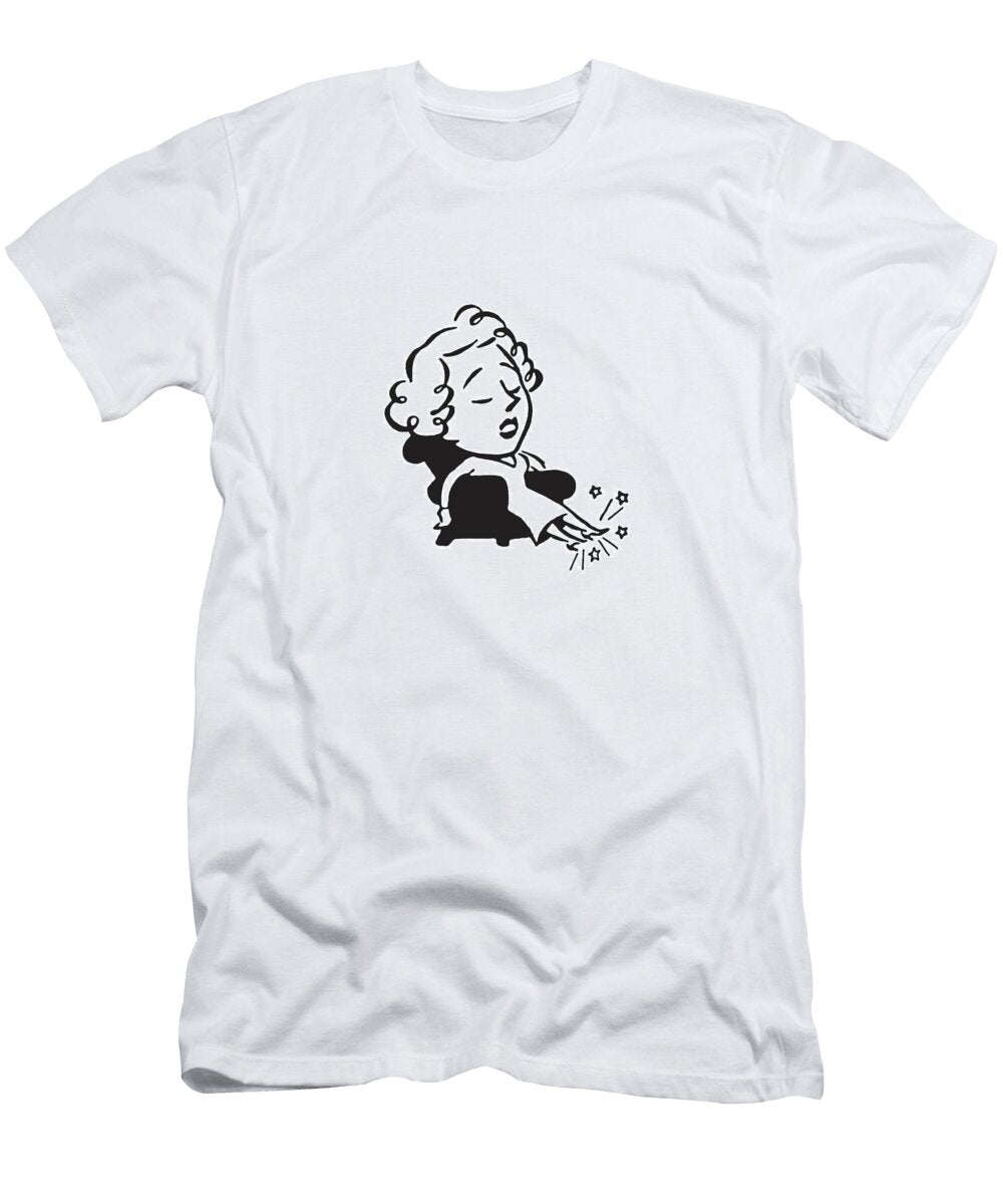 Woman in Chair with Sore Feet Csa Images T-Shirt