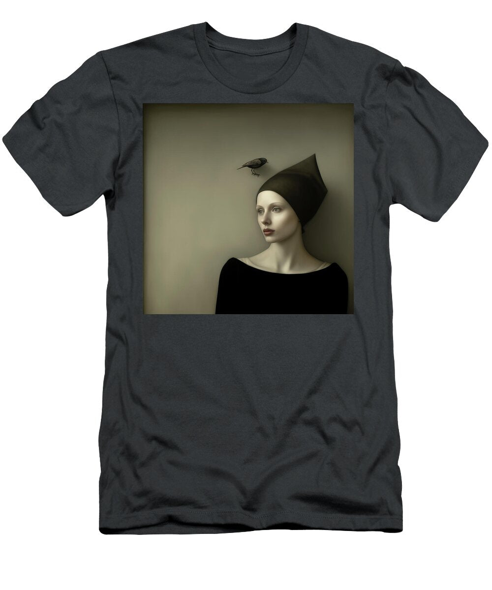 Woman in Headwrap with a Bird Portrait 97 Yo Pedro T-Shirt