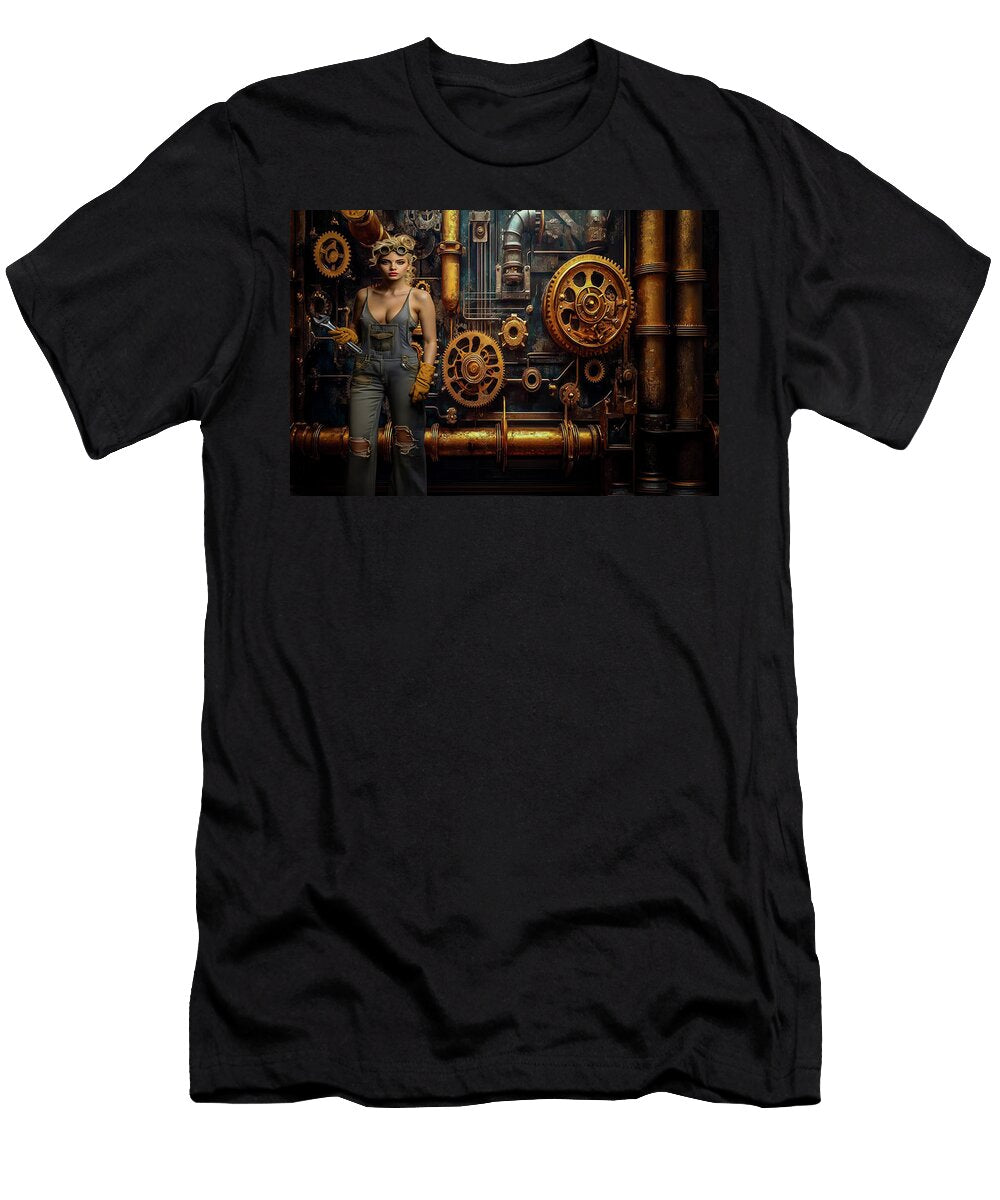 Woman in Steampunk Workshop Dave Sandt T-Shirt