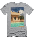 Woman on Top of Classic Villa with Swimming Pool Patricia Hofmeester T-Shirt