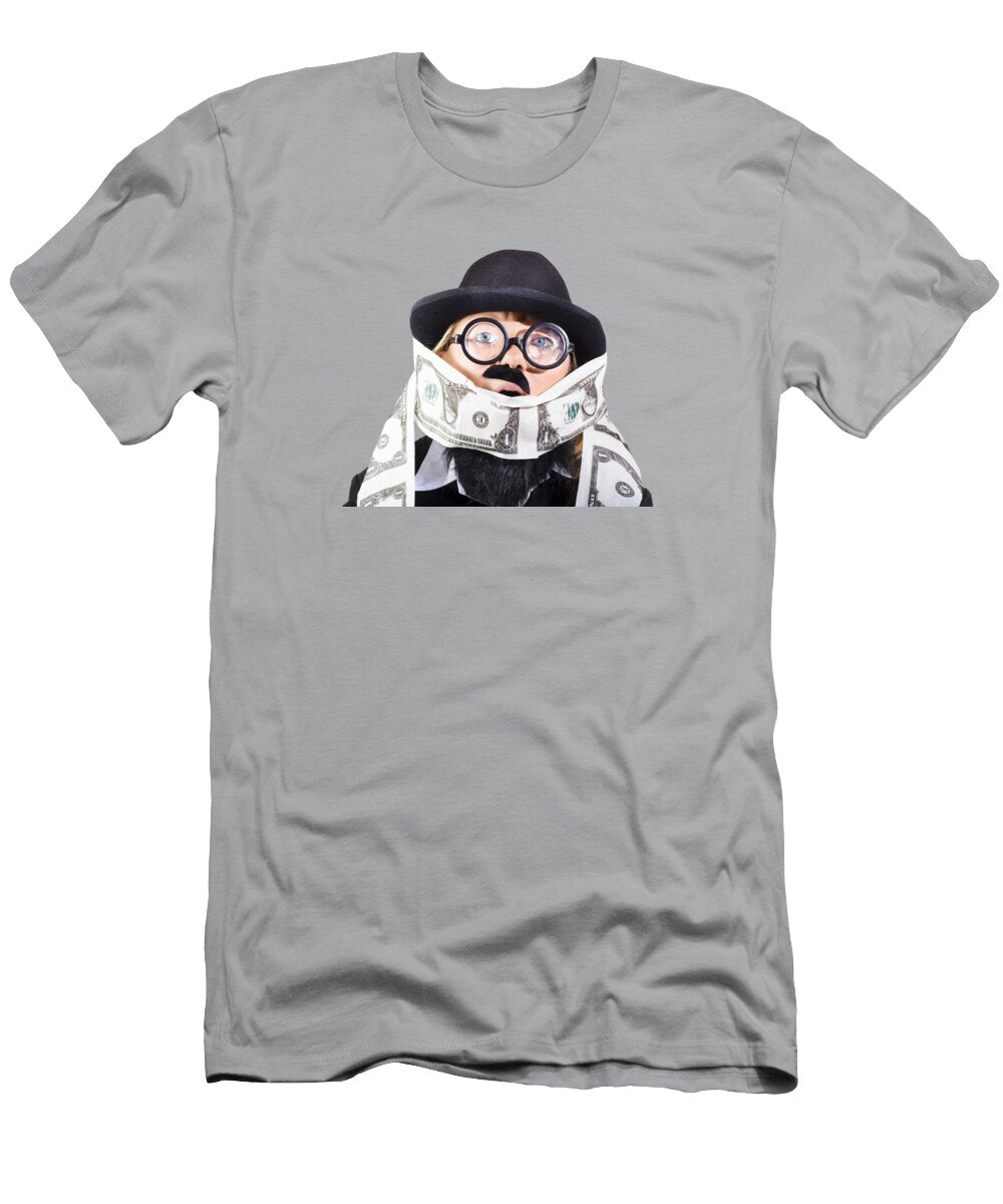 Woman Rolling Rich with US Money Jorgo Photography T-Shirt