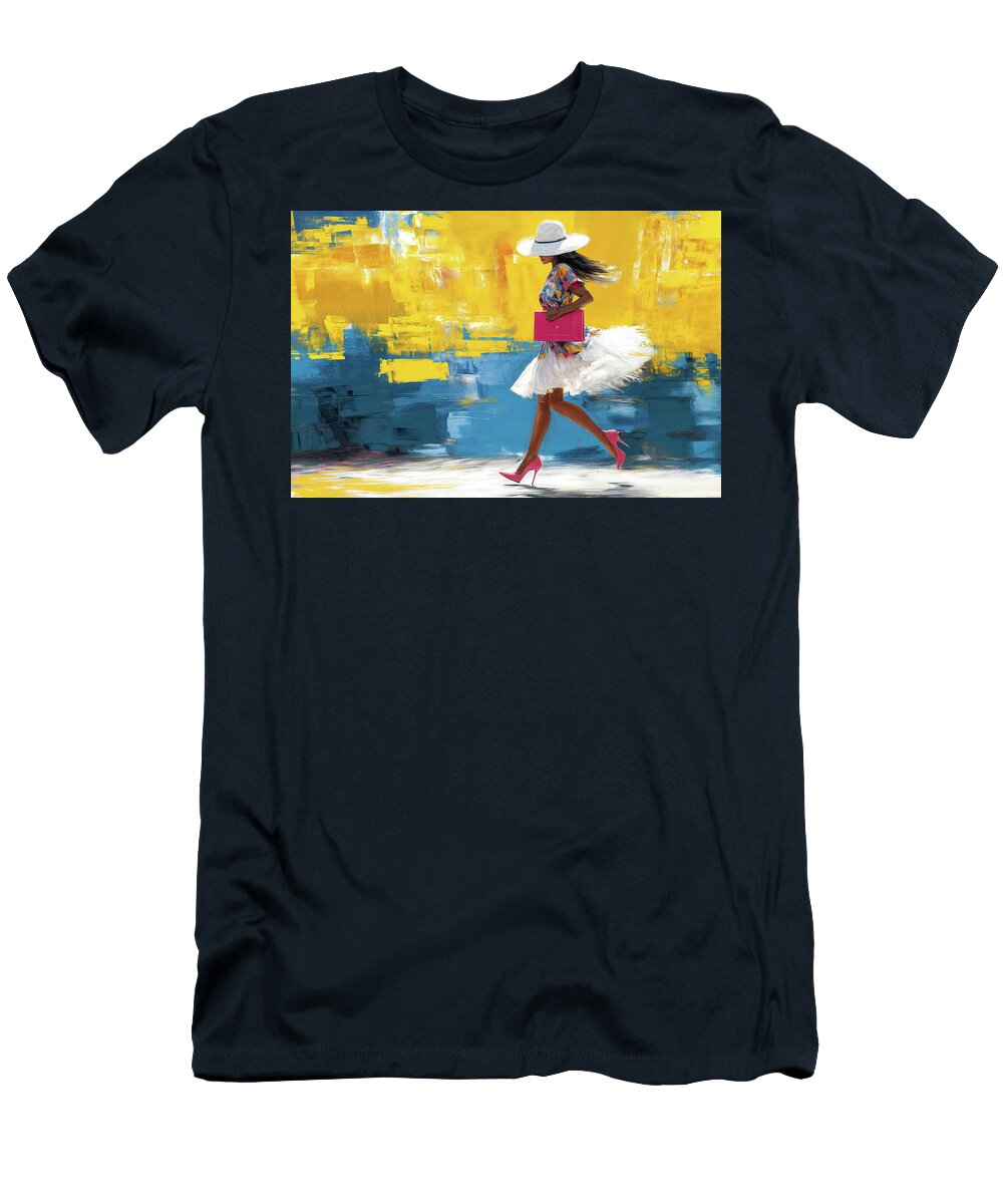 Woman Strides Confidently David Naman T-Shirt