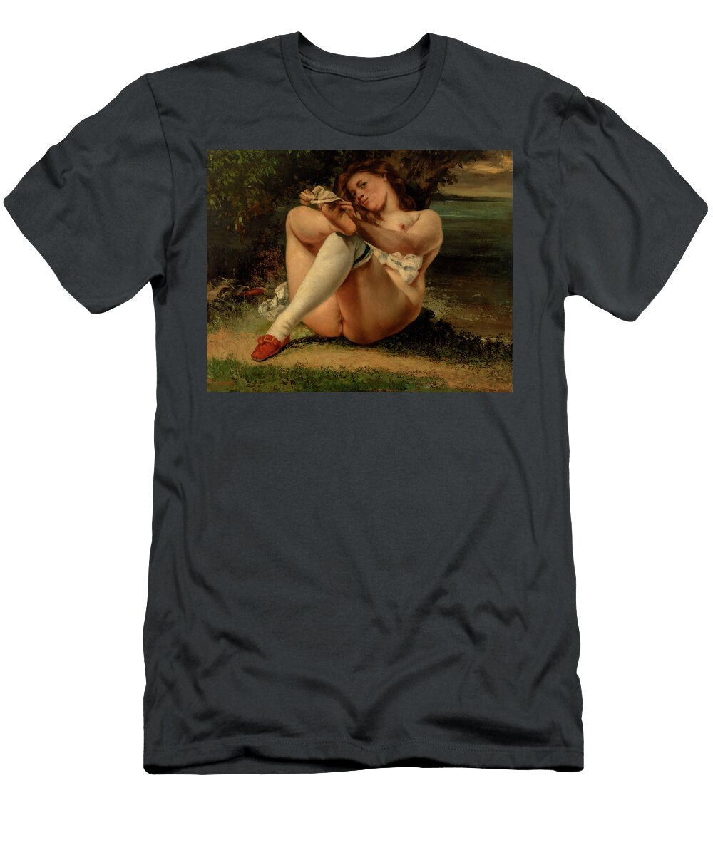 Woman with White Stockings Gustave Courbet T-Shirt