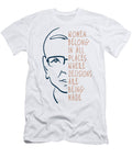 Women Belong in All Places Rbg Poster Ruth Bader Ginsburg Supreme Court Lawyer Svitlana Ostrovska and Olena Mishina T-Shirt