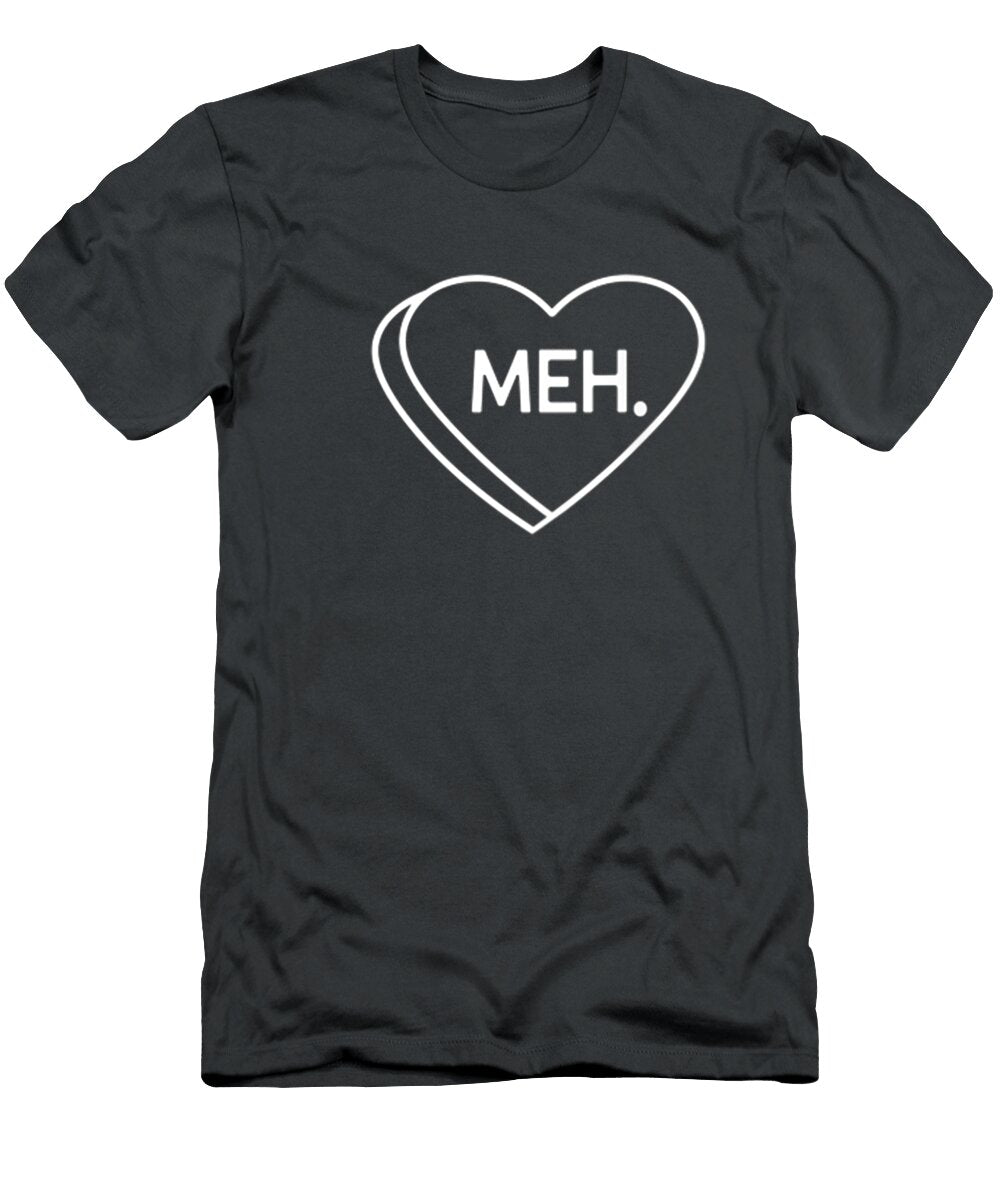 Womens Anti Valentines Day Meh Pocket Conversation Heart Single Day Wojciech4ellie T-Shirt