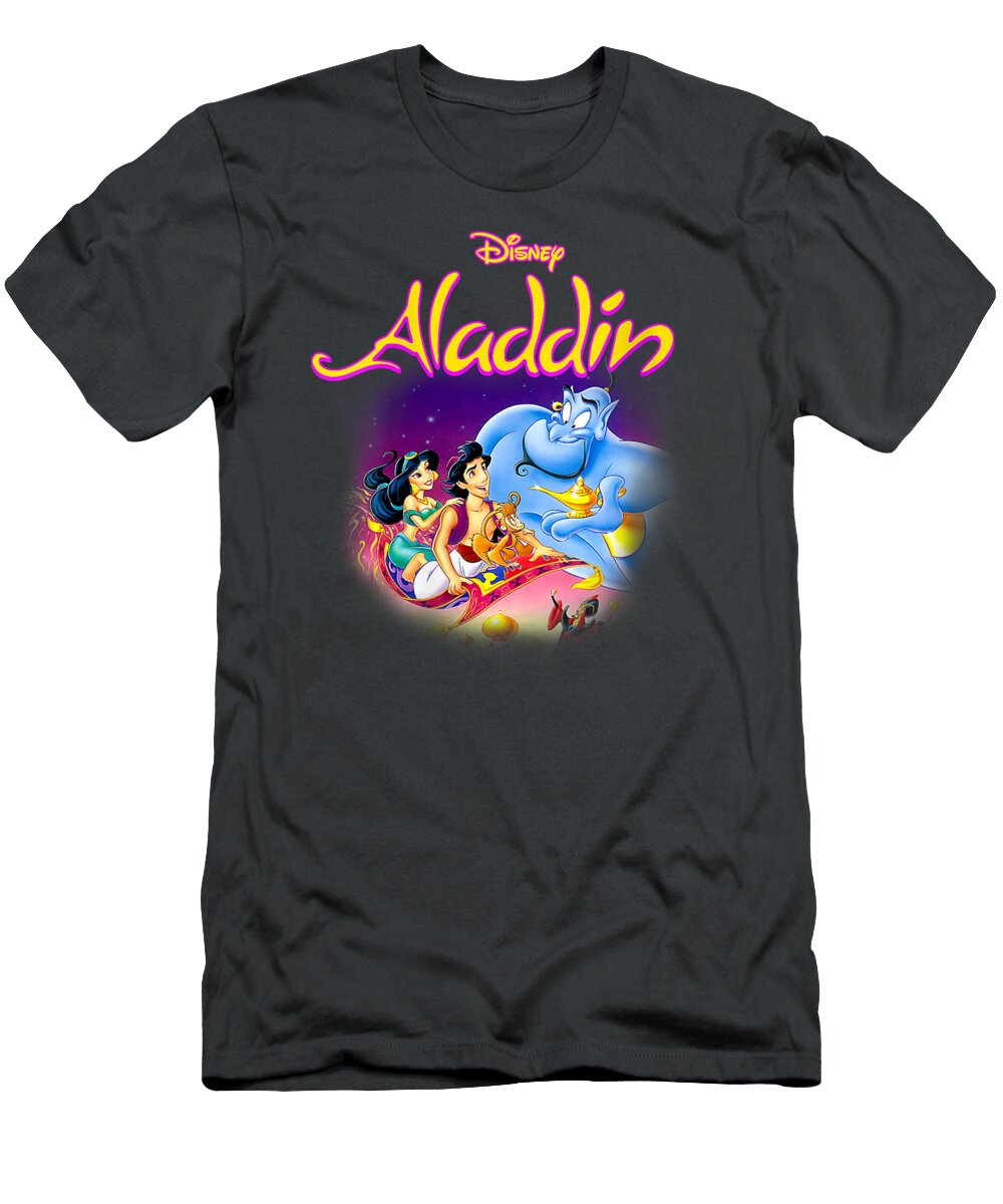 Womens Disney Aladdin Faded Classic Movie Leyaa Ellio T-Shirt