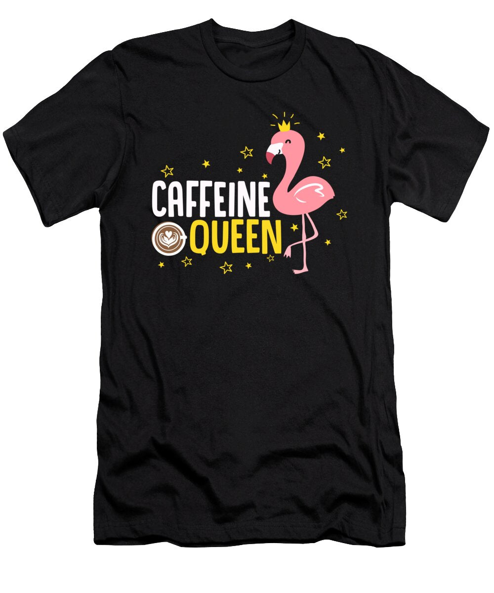 Womens Funny Caffeine Queen Product I Magical Coffee Flamingo Bi Nutz T-Shirt