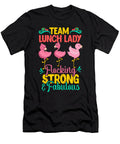 Womens Funny Lunch Lady Team Design I Magical Cafeteria Flamingo Bi Nutz T-Shirt