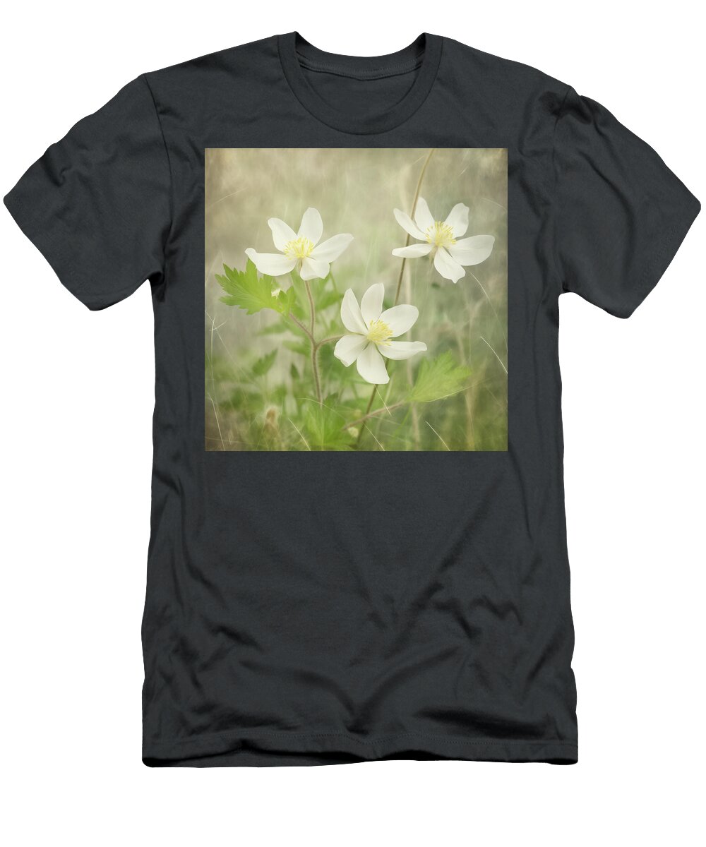 Wood Anemone in a Wildflower Field Yo Pedro T-Shirt