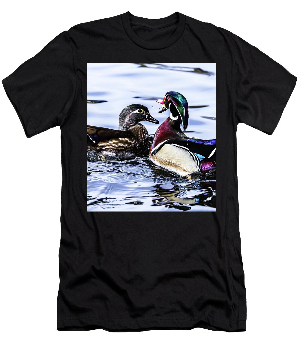 Wood Duck Pair Ez Lorenz Imagery T-Shirt