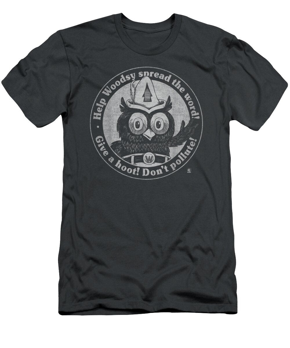 Woodsy Owl Give a Hoot Distressed and Faded Retro Sham Rafaela T-Shirt