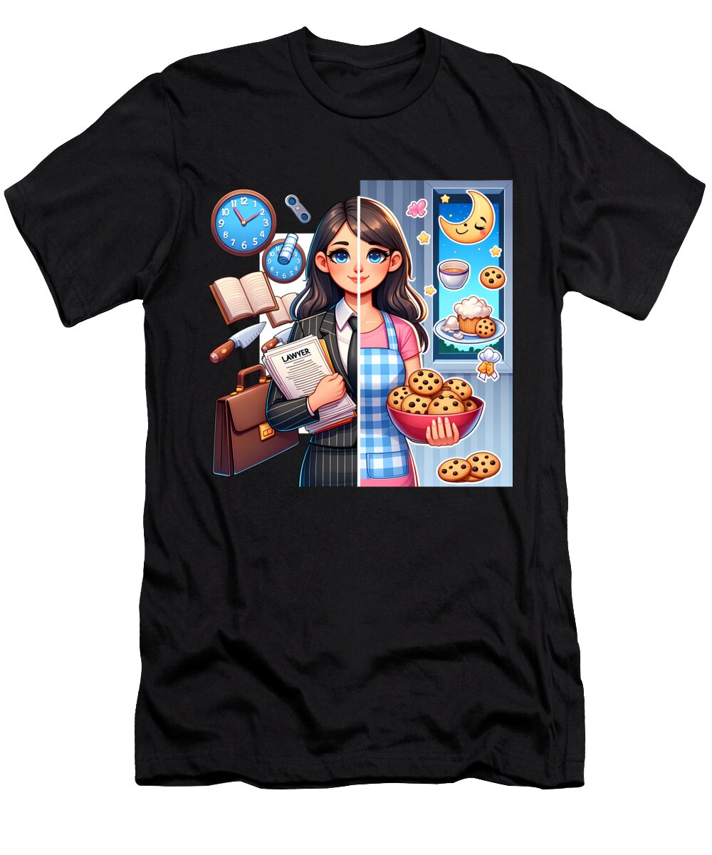 Work Life Balance Art for Mothers Day Moumita Bhattacharyya T-Shirt