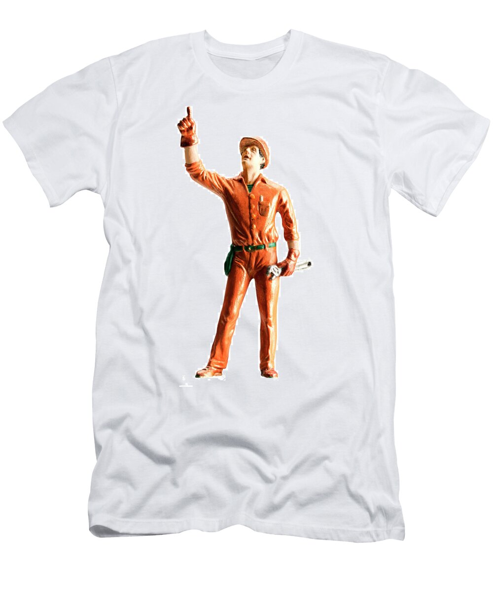 Worker Pointing Up Csa Images T-Shirt