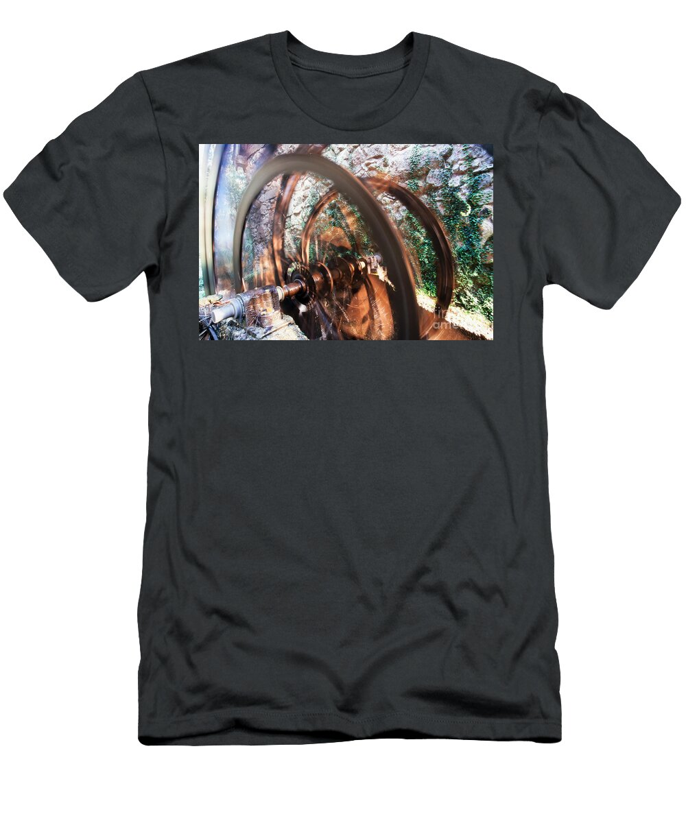 Working Ancient Millwheel Blurred By Rotation Stephan Pietzko T-Shirt