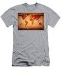 World Map Grunge Style Johan Swanepoel T-Shirt