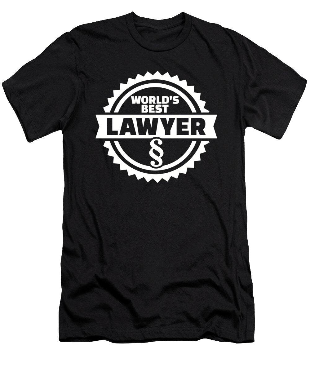 Worlds Best Lawyer By Designzz T-Shirt