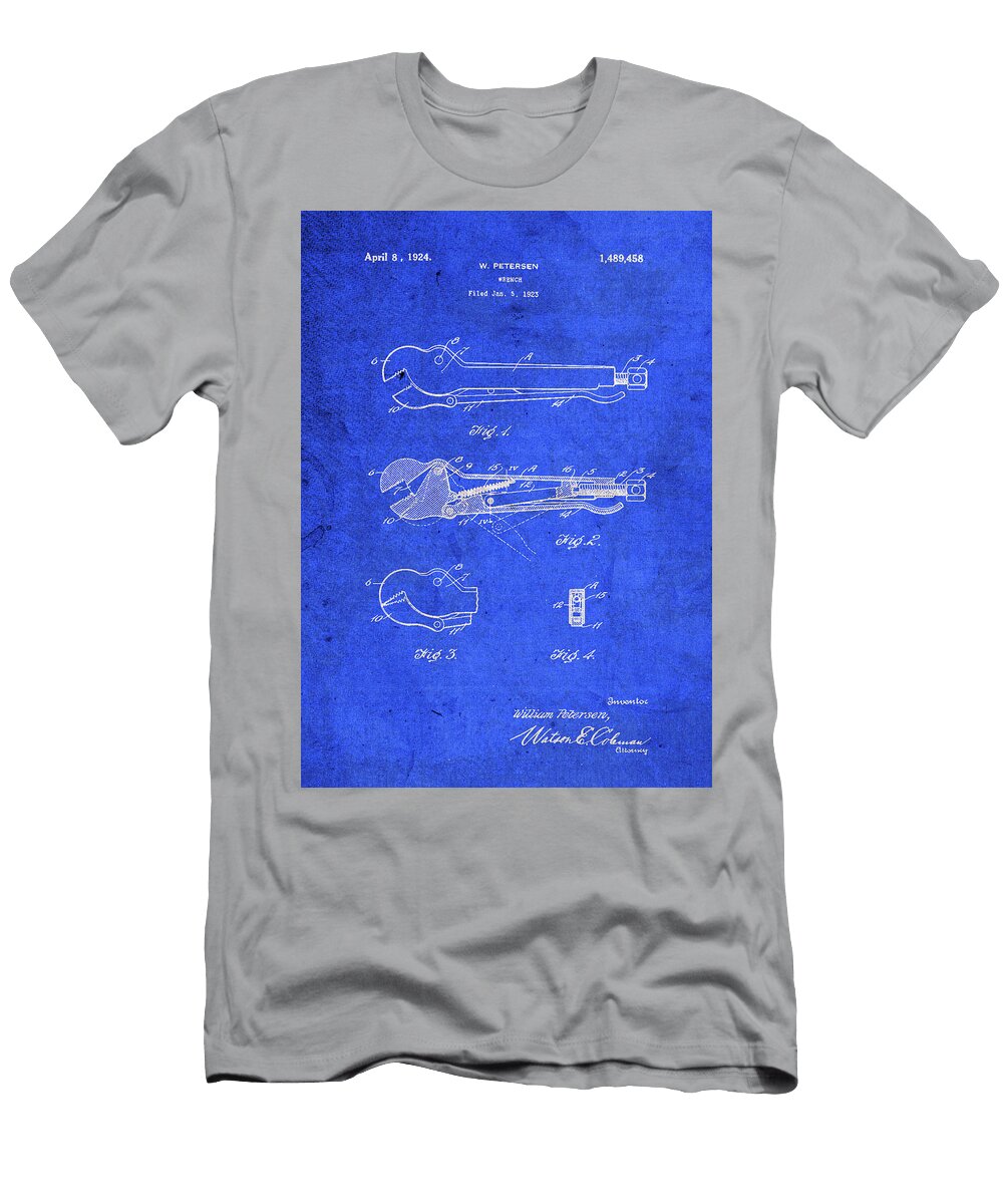 Wrench Tool Vintage Patent Blueprint Design Turnpike T-Shirt