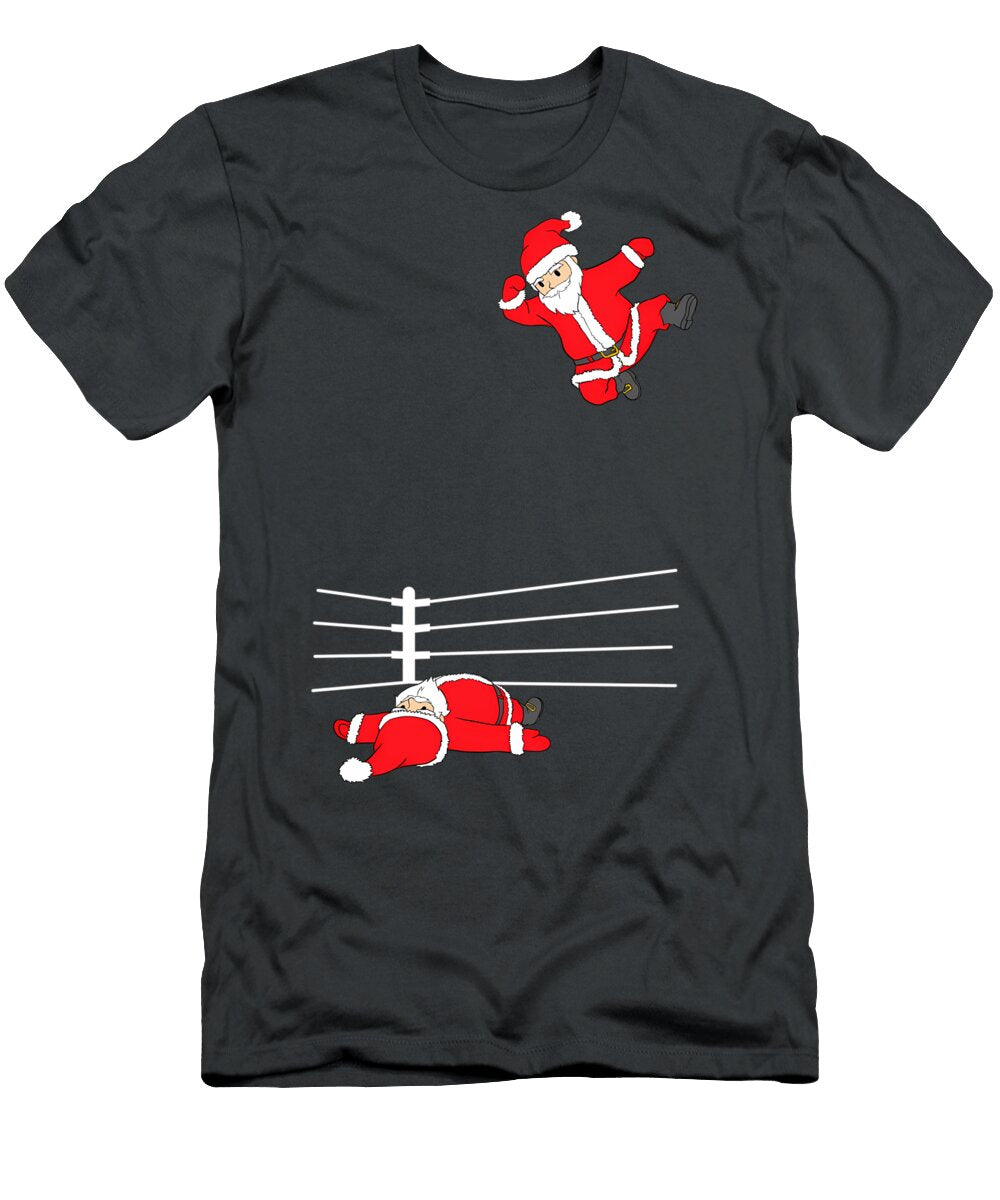 Wrestling Christmas Santa Holiday Xmas Quang Vu T-Shirt