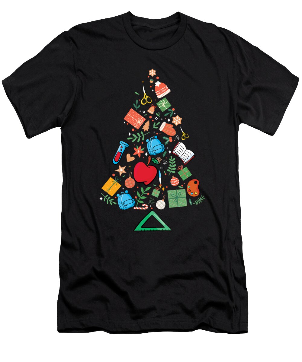 Xmas Educator Teaching Christmas Tree Teacher Florian Dold Art T-Shirt