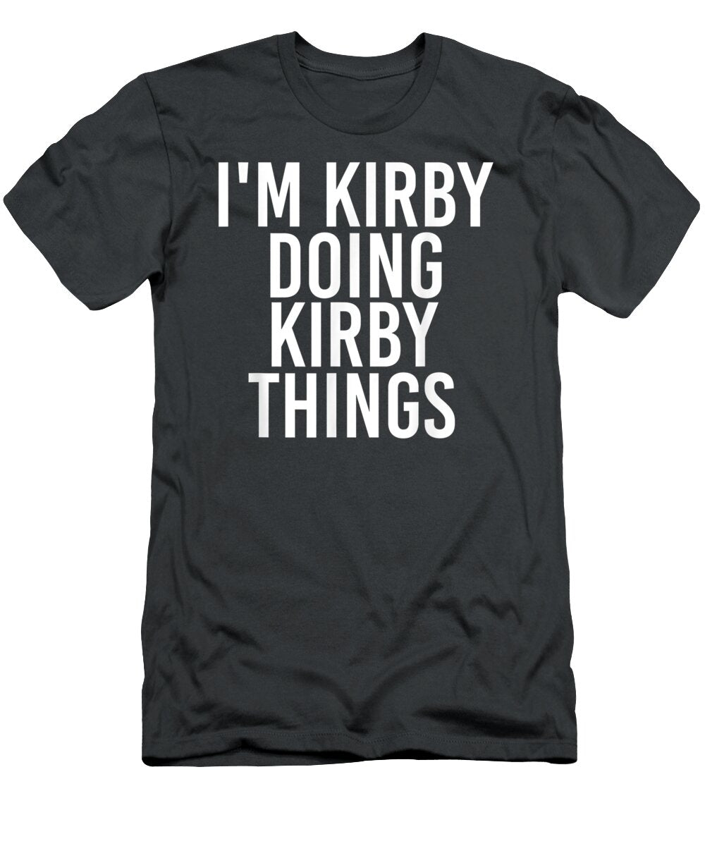Y Doing Kirby Things Funny Birthday Name Seth Lemar T-Shirt