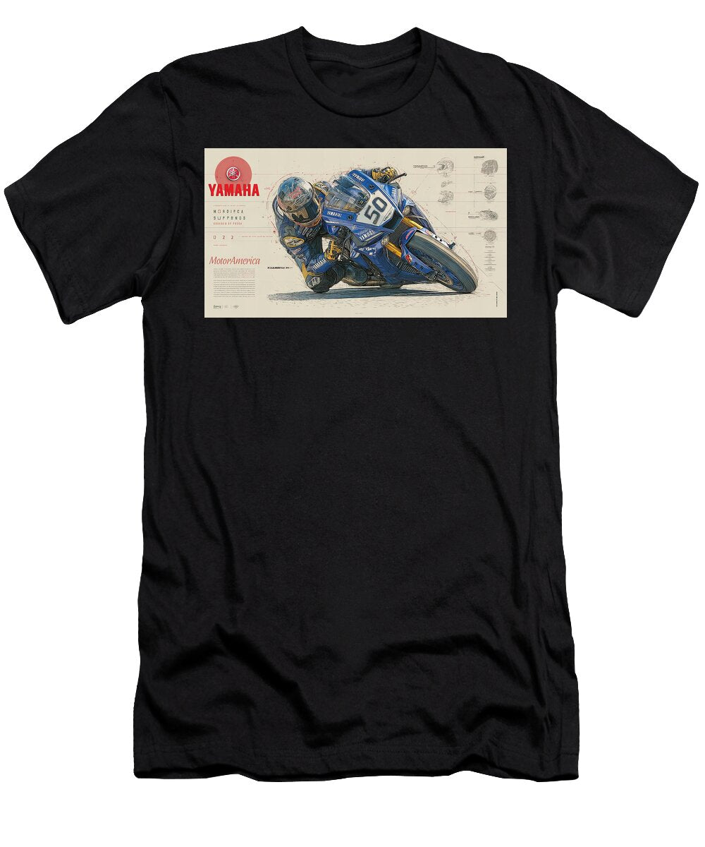 Yamaha Motorcycle Kevin Walker and Pixel Reverie T-Shirt