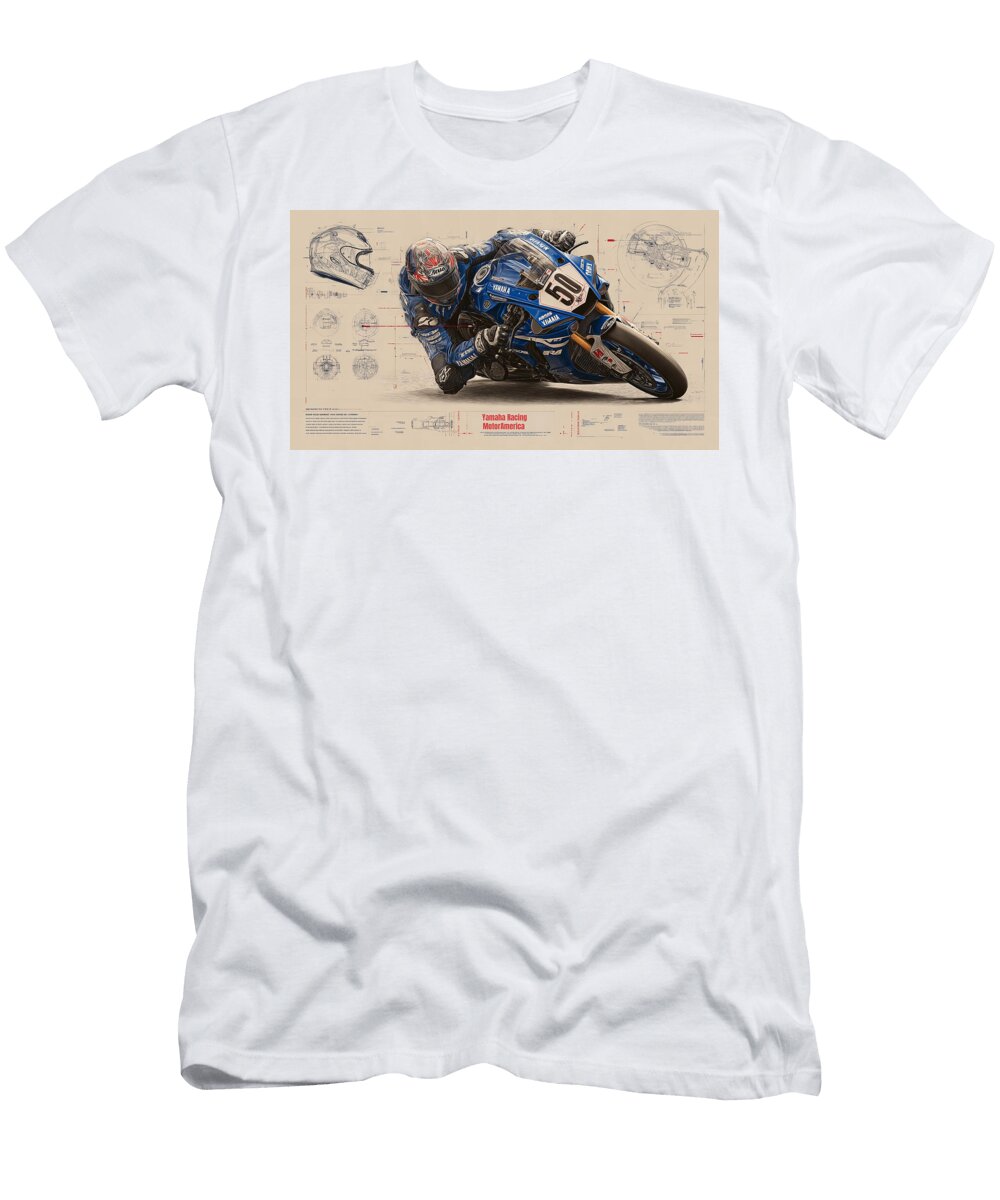 Yamaha Racing Enthusiast Kevin Walker and Pixel Reverie T-Shirt