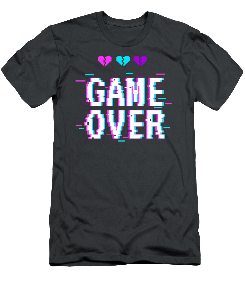 Yami Kawaii Game Over Pastel Goth Aesthetic Vaporwave Adas Fatima T-Shirt