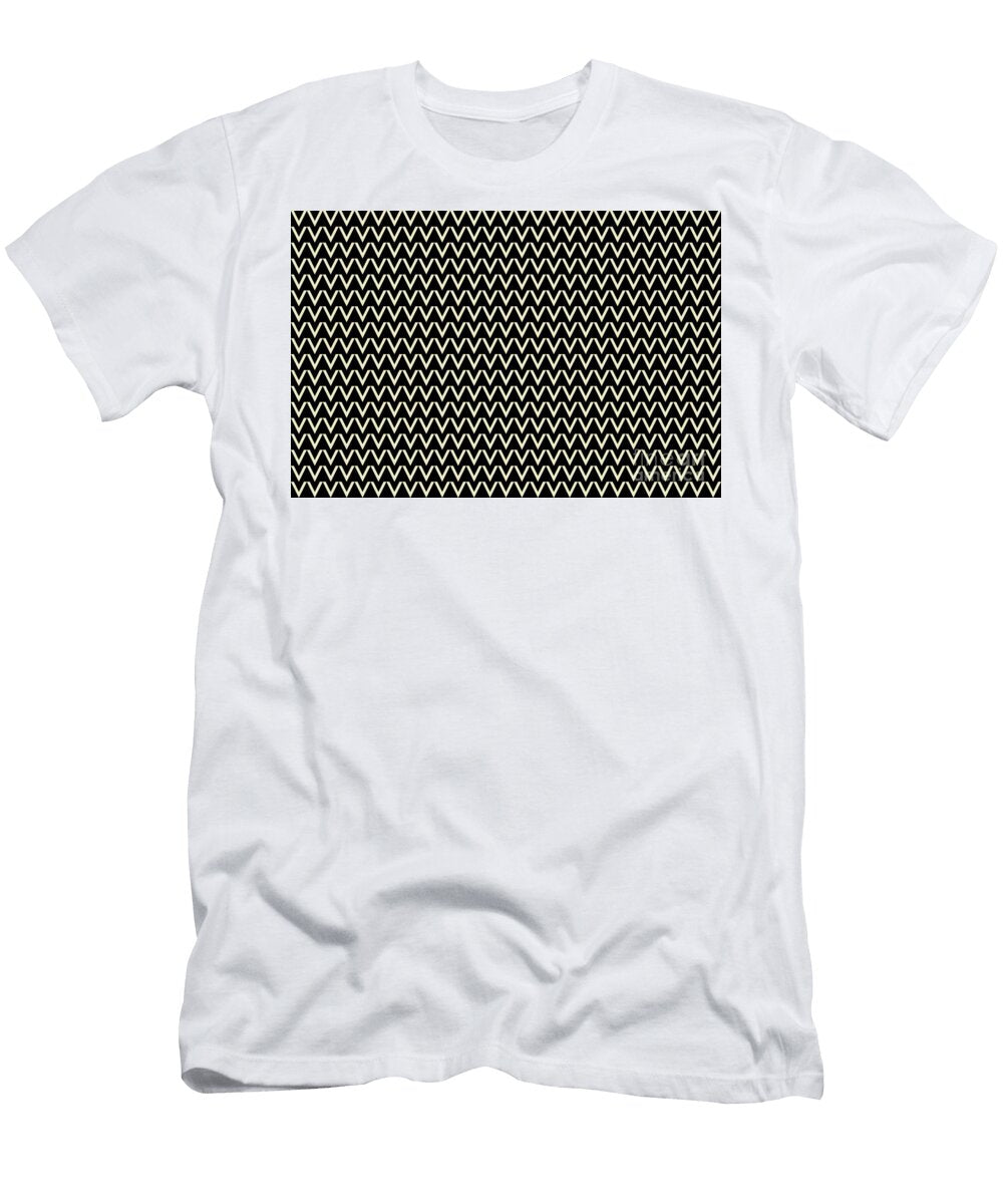 Yellow and Black Horizontal Chevron Pattern Petite Pattern Minimal Graphic Designs T-Shirt