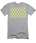 Yellow and Gray Argyle Pattern V7 Color of the Year 2021 Illuminating Ultimate Gray Lead Crystal Petite Patterns T-Shirt