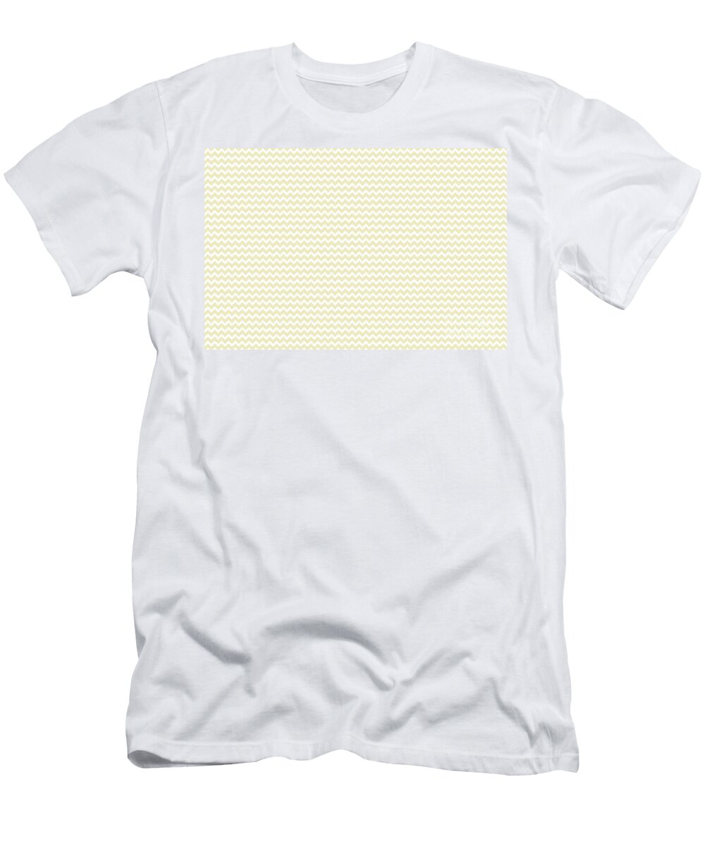 Yellow and White Chevron Zig Zag Line Pattern Petite Pattern Minimal Graphic Designs T-Shirt