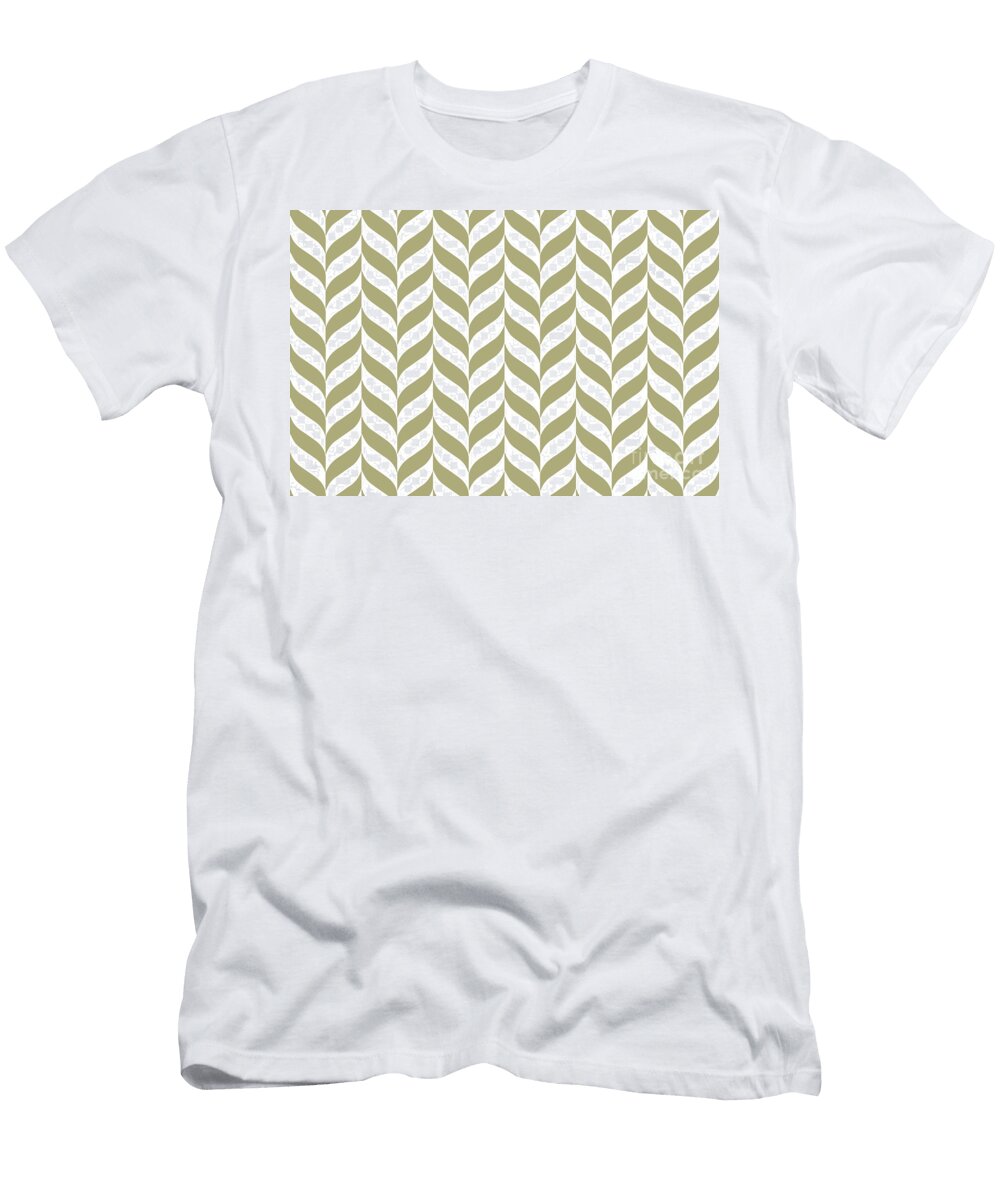 Yellow and White Pretty Herringbone Pattern Pairs De 2022 Popular Color Even Growth De5494 Petite Pattern Minimal Graphic Designs T-Shirt